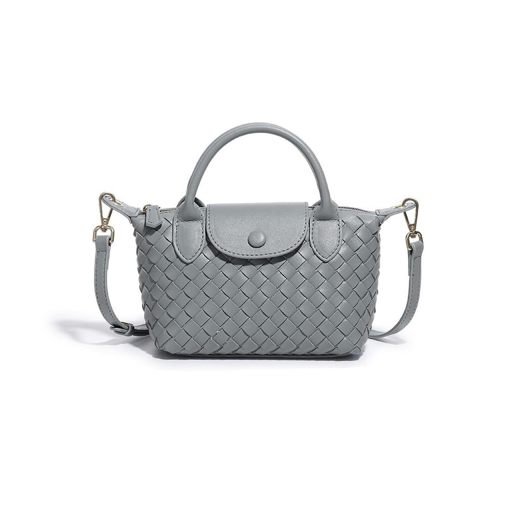 6232 Mini Small Size Braided Luxury Leather top Handle Handbag Fashion